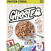 Ghost Cinnamon Toast Crunch Protein Cereal, 17g Protein, 9.2 oz | Good Source of Calcium, Crunchy Cinnamon Squares, Pairs with Ghost Whey, Great for Breakfast