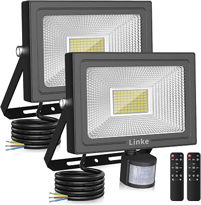 Linke Outdoor Motion Sensor Flood Light 25W 2100LM IP66 2 Pack