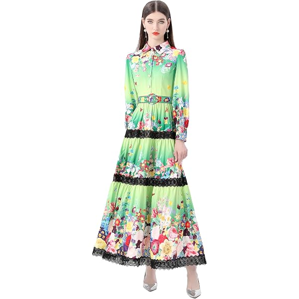 LAI MENG FIVE CATS Women's Long Sleeve Midi Dress – Puff Sleeve, Empire Waist, Flowy A-Line For Parties & Events - View #8