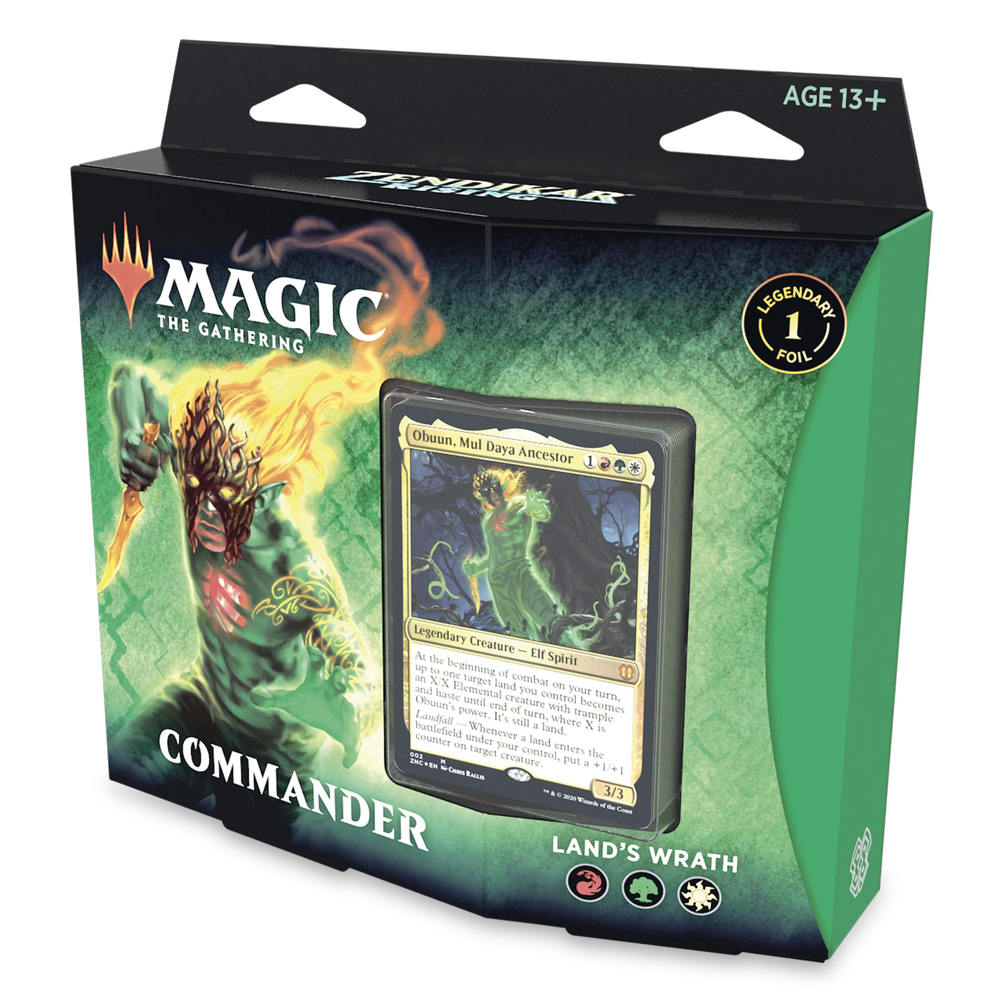 Magic: The Gathering Zendikar Rising Commander Deck – Land's Wrath (Red-Green-White)