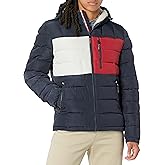 Tommy Hilfiger Men's Midweight Sherpa Lined Hooded Water Resistant Puffer Jacket