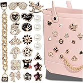 Mon Carame Rubber Beach Bag Accessories Charms,Rubber Beach Totes Accessories Inserts,Lovely Pearl Charms