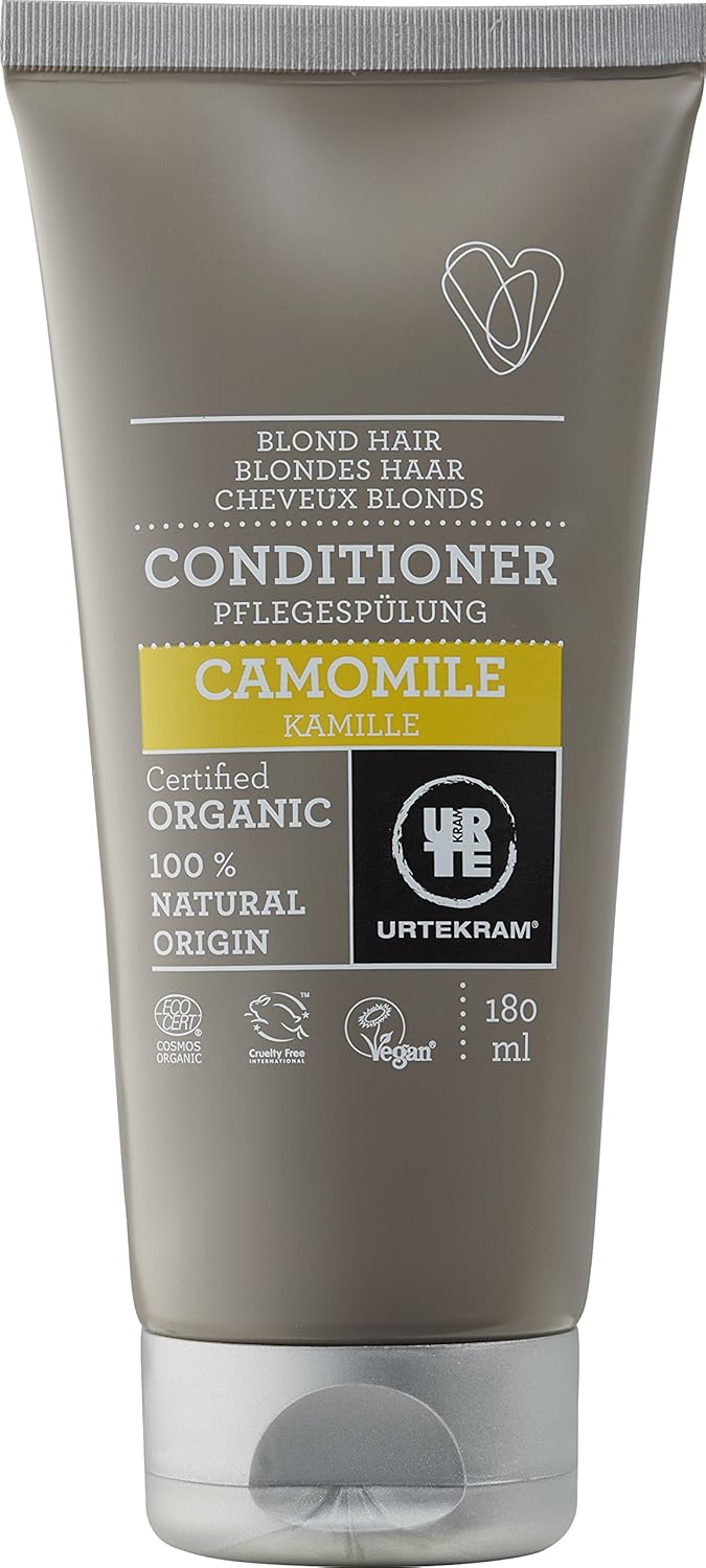 Urtekram Conditioner - Camomile - For Blond Hair - 180 ml,Vegan, Organic, Blond Hair, Natural Origin, 180 ml (Pack of 1)