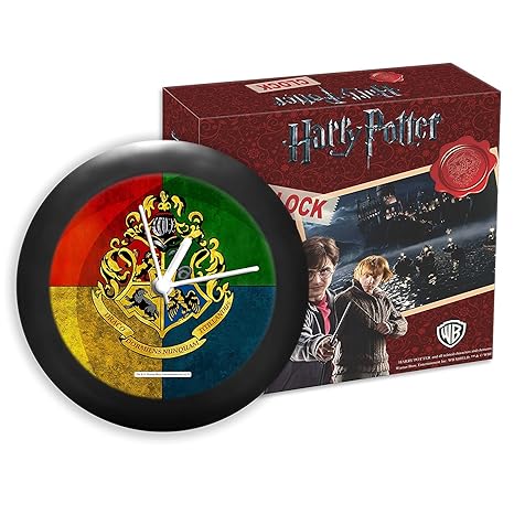 Mc Sid Razz Harry Potter - House Crest Multicolour Table Clock Licensed by Warner Bros,USA | Gift Desk Clock | Table Clock for Home Decor | Gift Set Birthday Gift