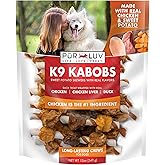 Pur Luv Dog Treats, K9 Kabobs Made with Real Chicken, Duck, and Sweet Potato, 12 Ounces, Dog Snacks, Healthy, Easily Digestible, Long-Lasting, High Protein Treat, Satisfies Urge to Chew