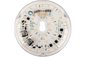 SATZOL 4“ 18W Ceiling Fan LED Light Replacement Daylight White 6000K, 120V 1800LM 90Ra Dimmable LED Ceiling Fan Light Kit, LED Retrofit Kit for Flush Mount Ceiling Fan and Ceiling Lights