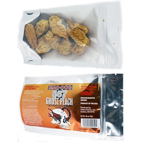 Mad Dog 357 Dried Jay´s Ghost Peach Scorpion Pepper Chili Schoten 7 g