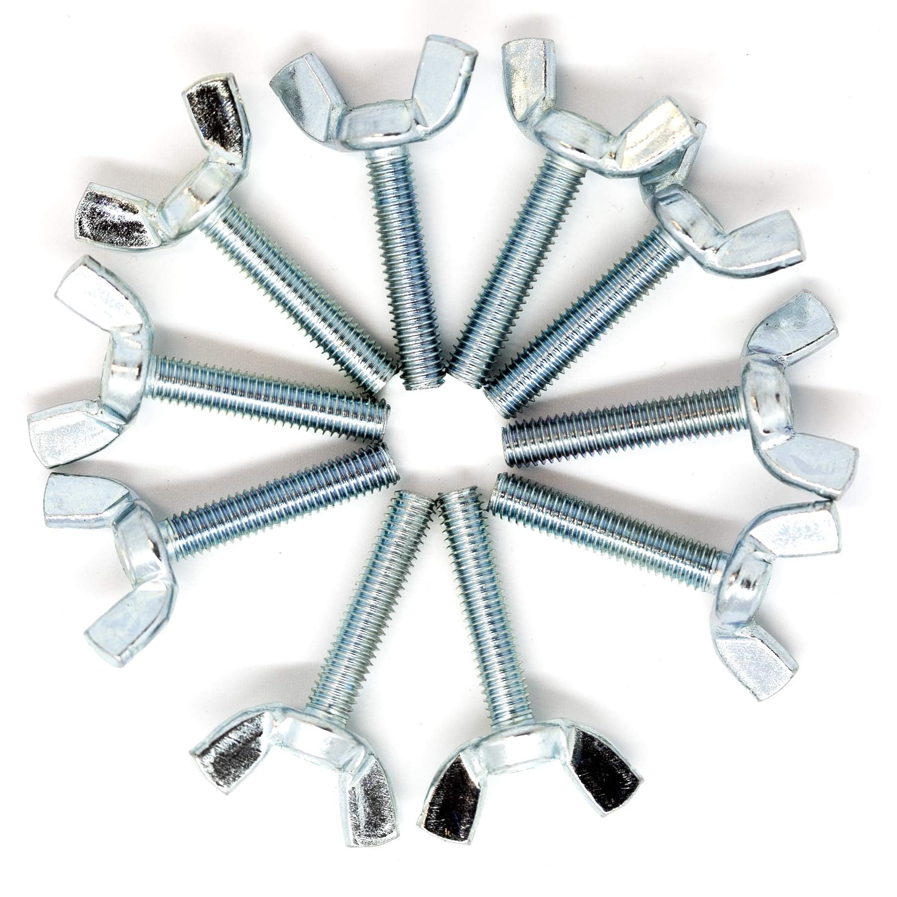 TOP-VIGOR 5Pcs Wing Bolts Wing Screws, M8*30mm Wing Butterfly Bolts Butterfly Screws, Butterfly Wing Screws Bolts, Thumb Hand Screws for Machine Fastener Machinery Equipment