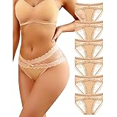LEVAO Women Lace Underwear Sexy Breathable Hipster Panties Stretch Seamless Bikini Briefs Multipack