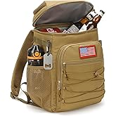 Tactical Backpack Cooler, 25L Cooler Backpack Insulated Leak-Proof, Heavy Duty Large Lunch Backpack, Waterproof Ice Chest Backpack for Men Women Adults Work Daytrip Camping Beach Hiking Accessories