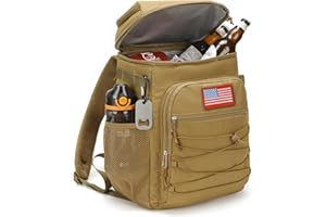 ATRIPACK Tactical Backpack Cooler, 25L Cooler Backpack Insulated Leak-Proof, Heavy Duty Large Lunch Backpack, Waterproof Ice Chest Backpack for Men Women Adults Work Daytrip Camping Beach Hiking Accessories