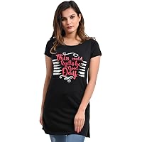 Plush Womens Cotton Regular fit Printed Long Tshirt/Tshirts (PT-001)