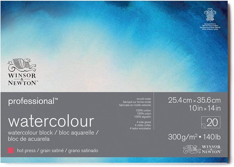 Winsor & Newton Watercolour Paper 100% Cotton 300 g/m² 25.4 x 35.6 cm 20 sheets