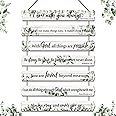 Rustic Wooden Wall Art with Bible Verse - Inspirational Wall Decor for Home and Bathroom