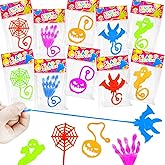 Halloween Treat Non Candy for Kids 28 PCS, Sticky Hands Toys Gifts Prizes for Toddlers, Halloween Goody Bag Bucket Pinata Stuffer Fillers,Birthday Preschool Party Favor Supplies Trinket for Boys Girls
