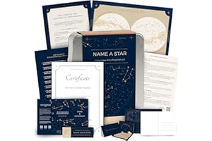 PERSONOVA Name a Star Gift Box – Personalized Star Kit, Star Certificate, Galaxy Pass, 3D Greeting Card & Night Sky Poster – Unique Romantic Astronomy Gift for Anniversary or Memorial
