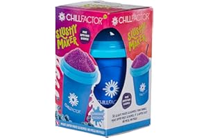 Chill Factor 08007 ChillFactor Blueberry Bonanza - Reusable, Press Cup Home Slushy Machine Kitchen Toys, Blue