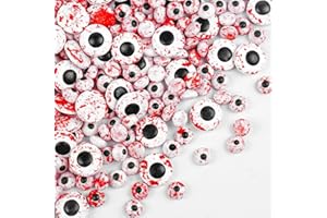 SUGGOZO Halloween Sprinkles, Edible Eyeballs Candy, Bloody Eyes Sprinkles for Cake Decorating, Halloween Cupcake & Cookie Toppers, Creepy Party Candy Supplies, 180g/ 6.35oz