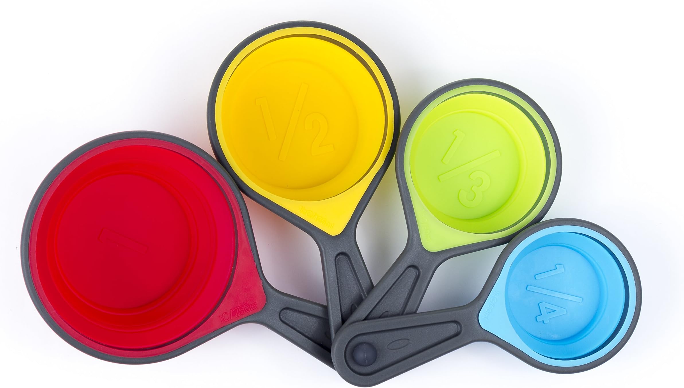 Miarulla Measuring Cups Set of 4 Portable Collapsible Silicone Cup Set for Kitchen Baking and Cooking - BPA Free & Easy to store