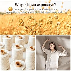 Shilucheng 100% French Linen Sheets - Queen Size