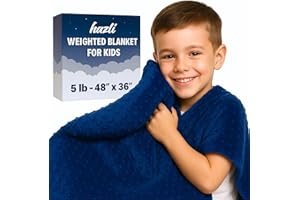 hazli Super-Soft Kids Weighted Blanket 5 Pounds - Weighted Blanket for Kids - Easy to Clean, Washable Minky Cover - 36x48 Inches 5lbs Child - Small Heavy Blanket for Girls and Boys