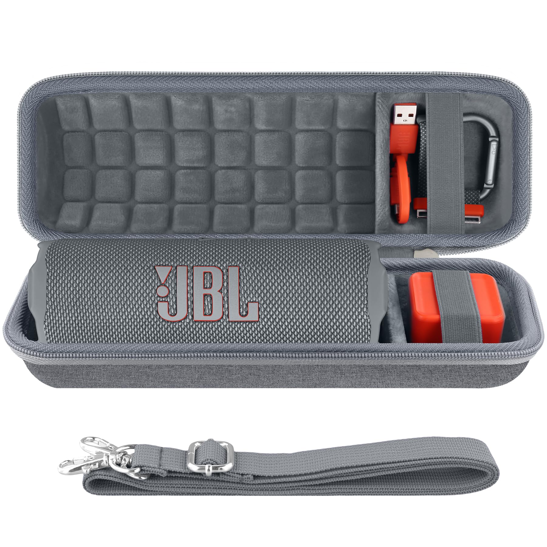co2CREA Hard Travel Case for JBL Flip 7 Flip6 Flip5 Waterproof Portable Bluetooth Speaker, Case Only