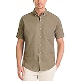 Van Heusen Mens Wrinkle Free Short Sleeve Button Down Check Shirt