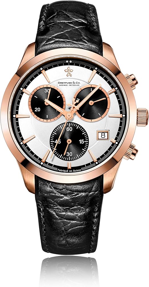 Dreyfuss Mens Chronograph Quartz Watch with Leather Strap DGS00063/06