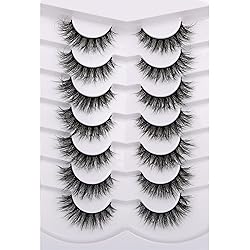 Pooplunch False Eyelashes Cat Eye Fluffy Lashes 8D