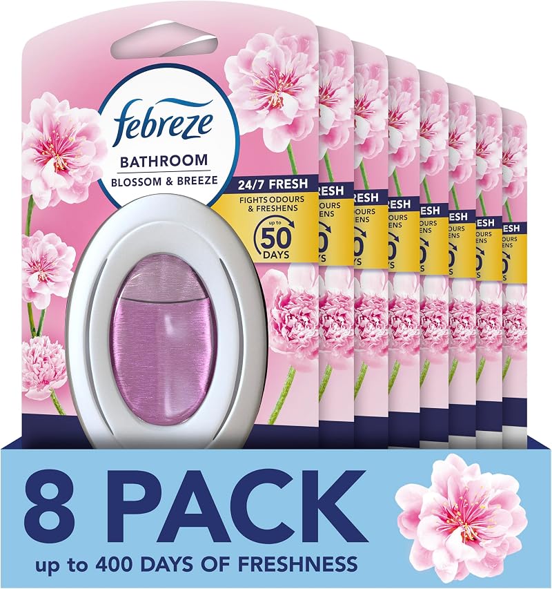 Febreze Bathroom Odour Fighter Blossom & Breeze 8 items