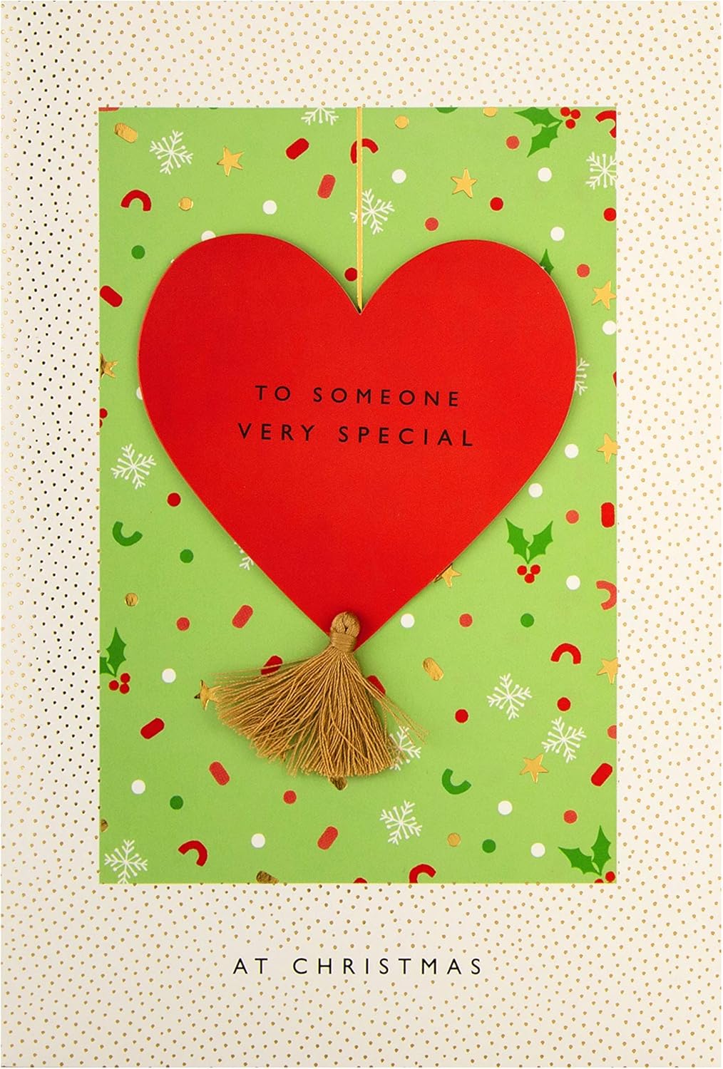 Hallmark Christmas Card for Someone Special - Contemporary Heart Design, Frame & Hanging Heart Attachment Card, 20.2 cm by 13.8 cm - Image 3
