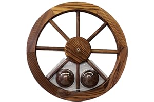 Leigh Country TX 93947 18" Wagon Wheel, 18 Inches, Walnut Finish