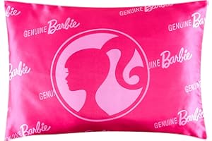 Get Trend Barbie Satin Pillowcase 19x26 in, Soft Touch Pillow Covers for Hair and Skin, Zipper Closure, Smooth Glossy Finish, Gifts for Girls, Teens