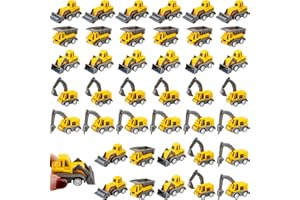 Restroma 40 Pieces Mini Construction Vehicles Bulk Pull Back Trucks Engineering Vehicles Small Constructions Toys for Kids Constructions Party Favors