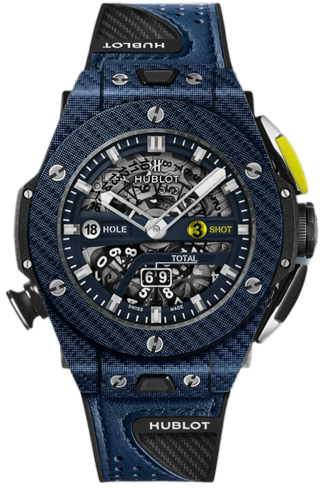 Hublot mens watches Big Bang Texalium Blue Carbon Unico Golf