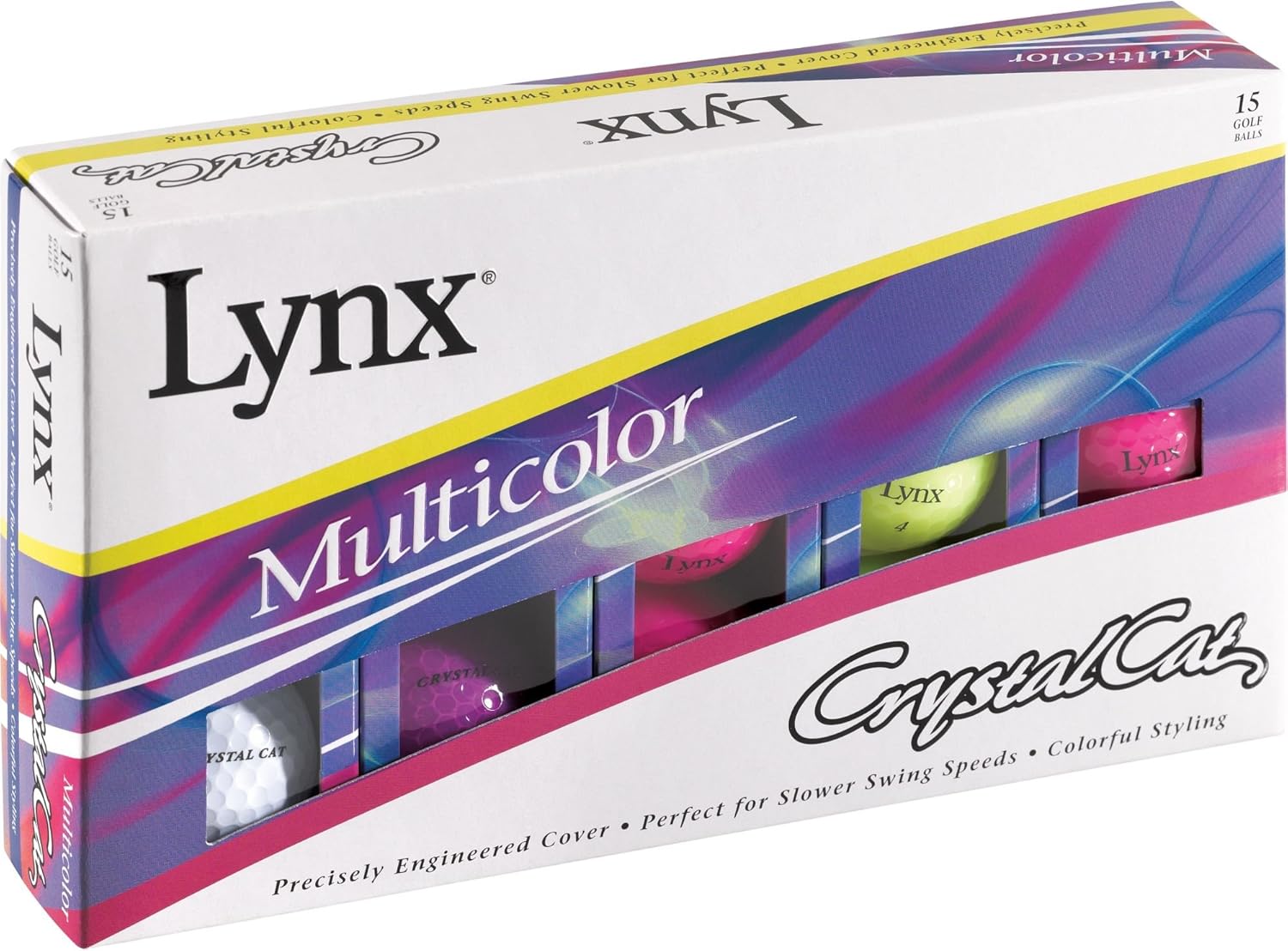 Lynx Crystal Cat Golf Balls (Multicolor) FE Sports & Outdoors