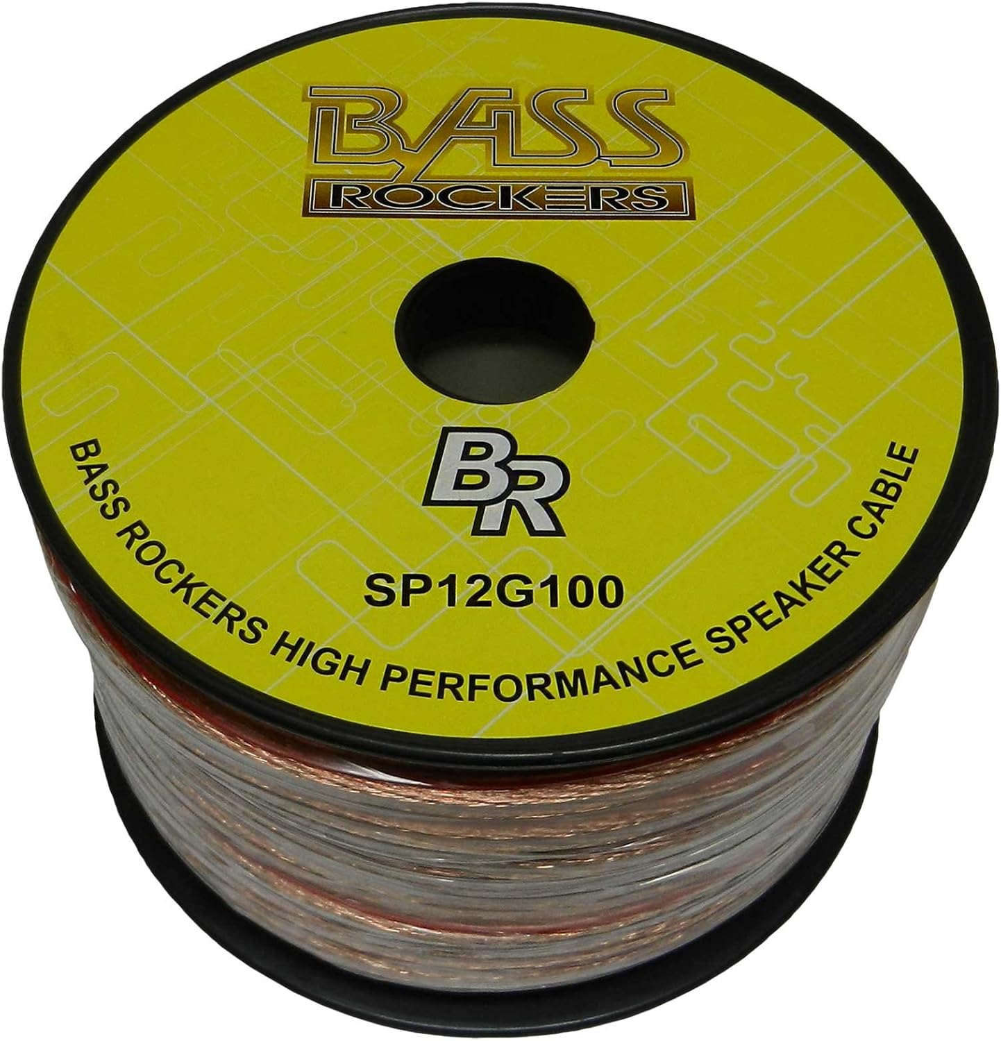 Bass Rockers 12 AWG 100ft Spool Speaker Wire Clear Coating SP12G100: Car Electronics