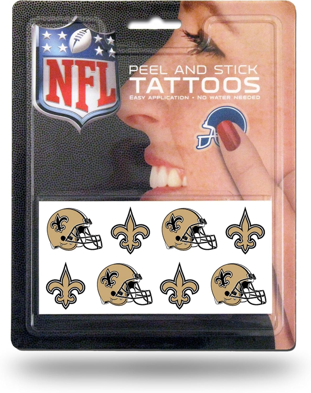 NFL Rico Industries Face Tattoos, 8-Piece Set, New Orleans Saints : Childrens Temporary Tattoos : Sports & Outdoors