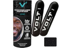 VOLT Grooming Instant Beard Color ECO 2 Pack Refill - Smudge and Water Resistant Quick Drying Brush on Color for Beards and M