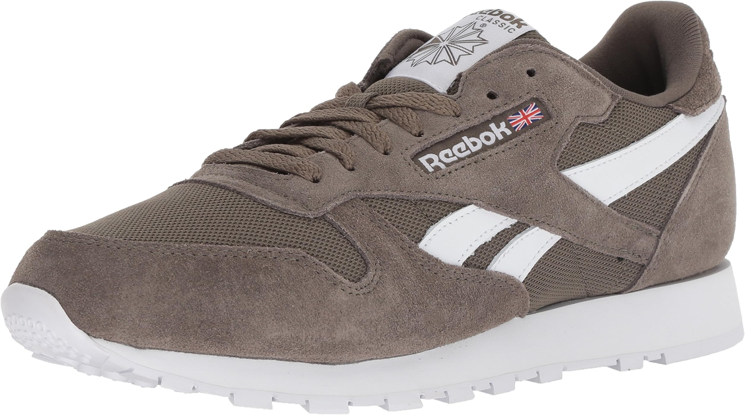 Reebok Men's Classic Leather Walking Shoe, EstlTerrain Grey/White, 9 M