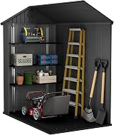 Keter Darwin Garden Storage Shed 6x4ft Grey Wood Look All Weather Resistant view 5