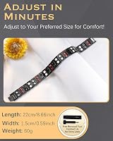 Jeracol Magnetic Bracelet Men Titanium Steel 4 Element Adjustable Gift Box view 7