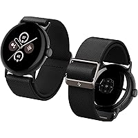 Spigen Lite Fit Designed For Google Pixel Watch 4/3 45mm Band Nylon Solo Loop Strap - Black