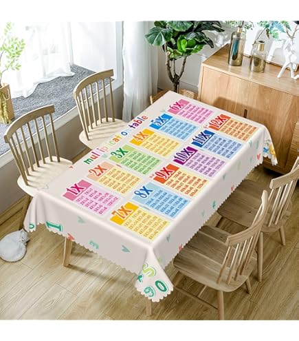 Boho Aztec Tablecloth 55"x71" - Deer Moose Bear Woodland Pattern, Rustic Lodge Cabin Table Decor
