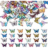 Boutigem Enamel Butterfly Charms Colorful Insect Animal Metal Charms Assorted Flying Butterflies Dangle Pendants Cute Hang Ornament for DIY Crafts Jewelry Making