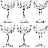 Barski Champagne Glasses - Flute - Saucer - Belle Coupe - Set of 6 Glasses - Glass - Beautifully Designed - Each Glass is 8.25 oz Made in Europe