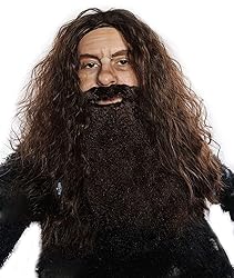 ALLAURA Brown Wizard Wig and Beard Set | Mens