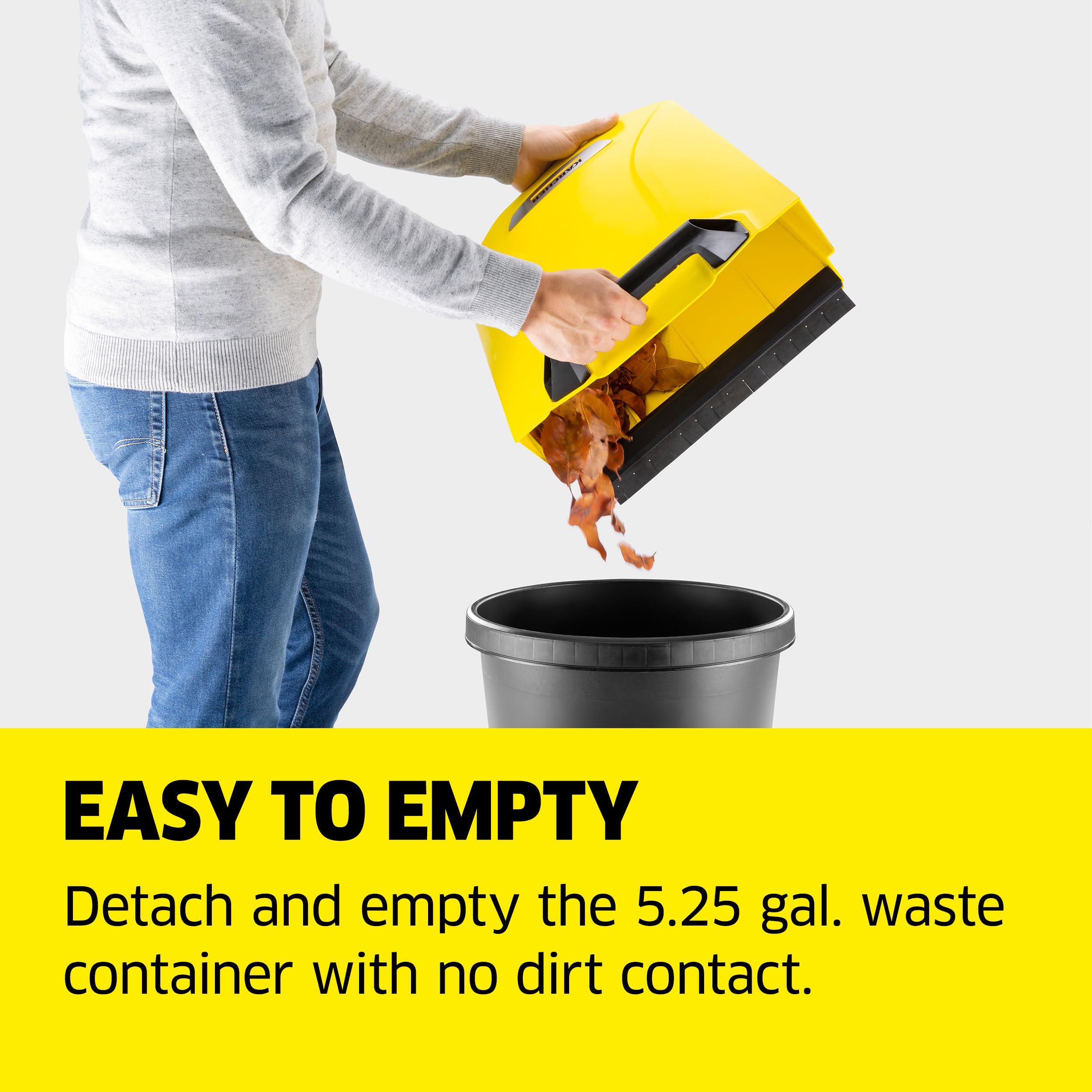 Kärcher Walk Behind Outdoor Push Sweeper S 4 Twin for Workshops, Warehouses or Garages - 5X Faster Than a Push Broom, 5.25 Gallon Capacity, 26.8
