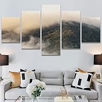 SIGNWIN 5 Panel Canvas Wall Art Modern Art Dramatic Forest Multicolor Photography Romantics Scenic for Home Decorations Ready to Hang - 60