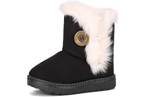 Femizee Girls Boys Warm Winter Boots Kids Outdoor Snow Boots(Toddler/Little Kid)